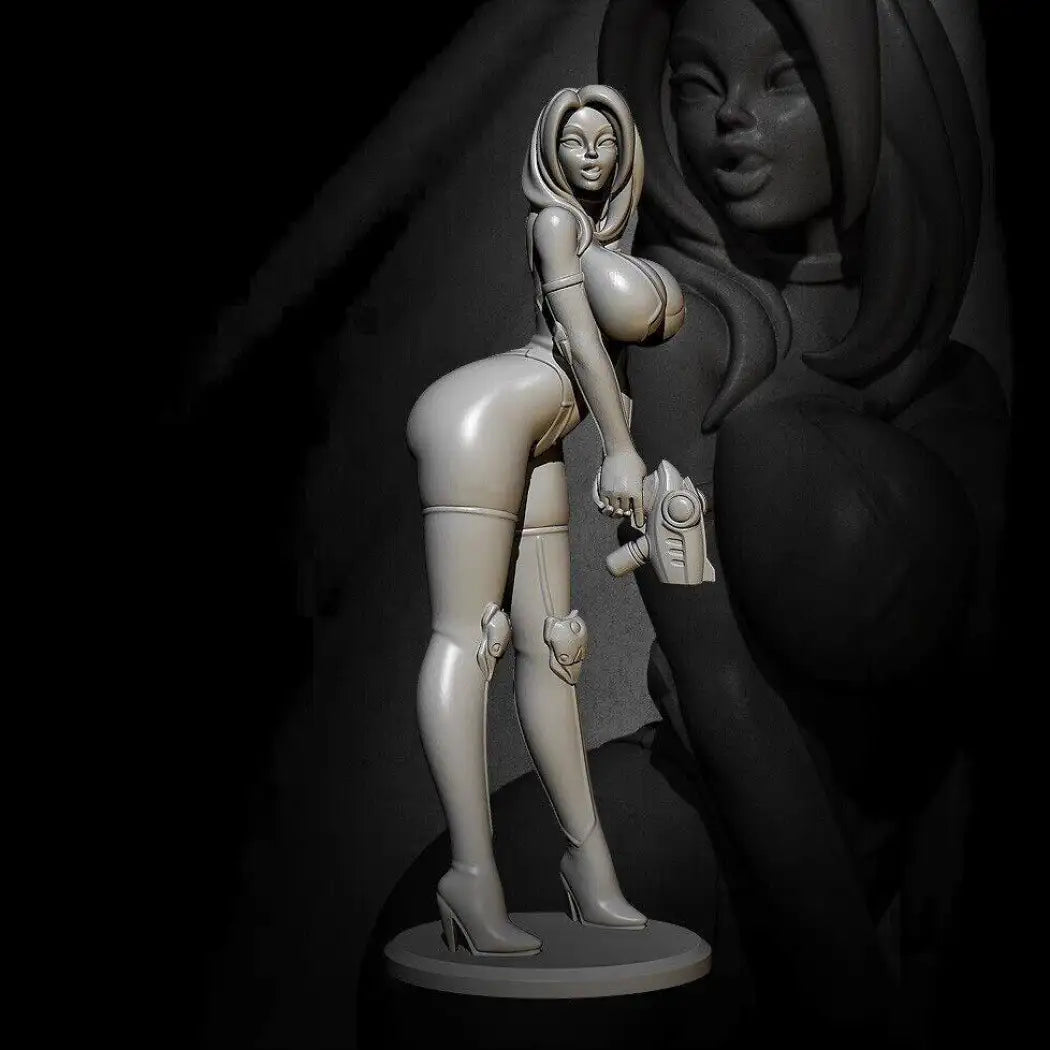 1/18 100mm 3D Print Model Kit Space Nudes Beautiful Girl Woman Spy Unpainted - Model-Fan-Store