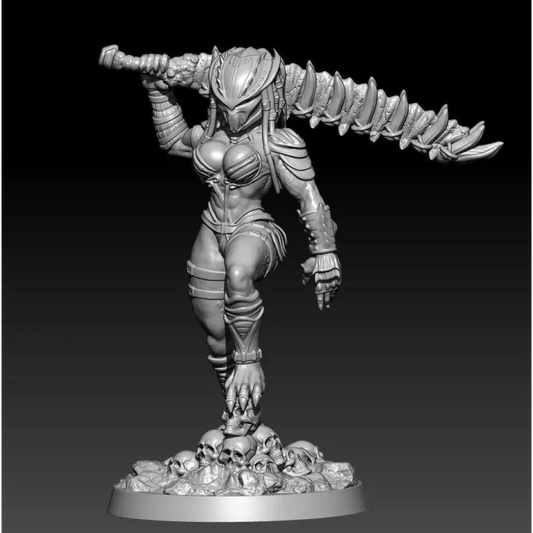 1/18 100mm 3D Print Model Kit Warrior Beautiful Girl Alien Fantasy Unpainted - Model-Fan-Store
