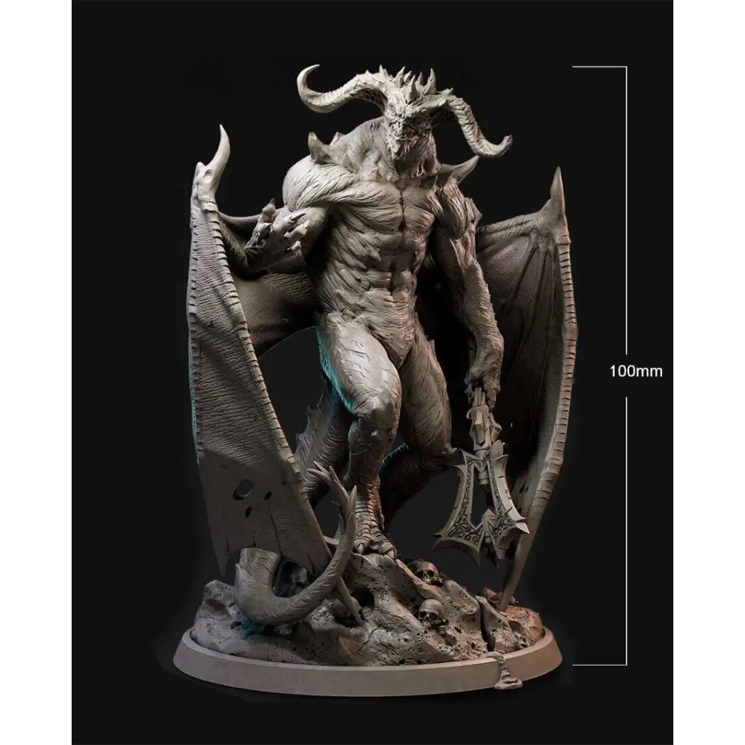 1/18 100mm 3D Print Model Kit Warrior Demon Balrog Devil Unpainted - Model-Fan-Store