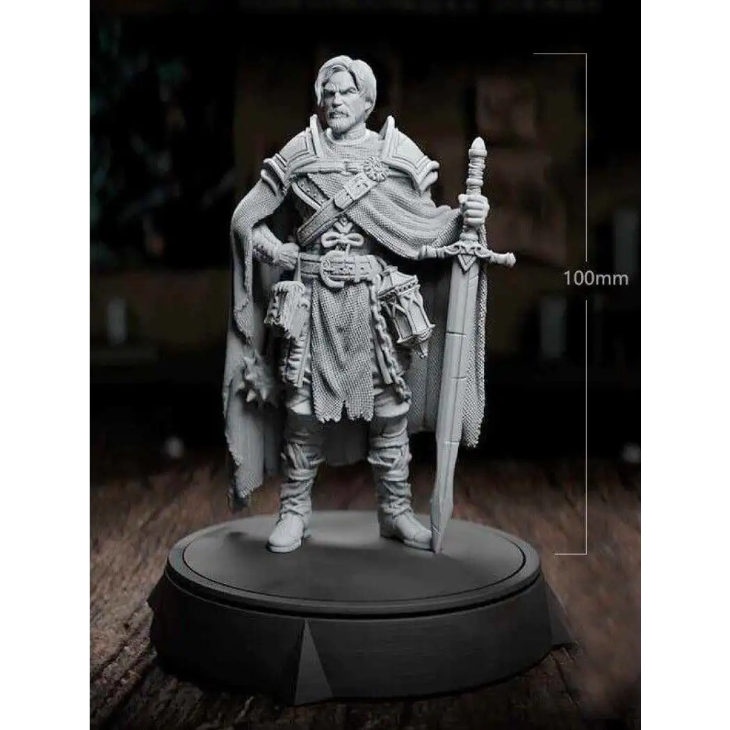 1/18 100mm 3D Print Model Kit Warrior Medieval Knight Fantasy Unpainted - Model-Fan-Store