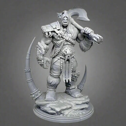 1/18 100mm 3D Print Model Kit Warrior Orc Warcraft Unpainted
