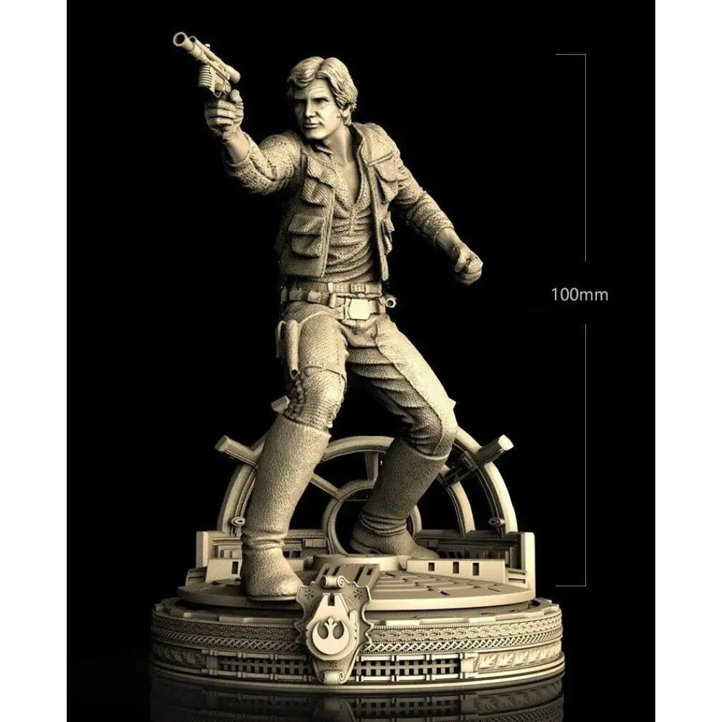 1/18 100mm 3D Print Model Kit Warrior Star Wars Han Solo Unpainted - Model-Fan-Store