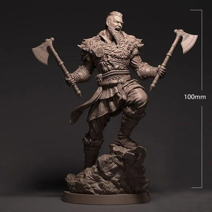 1/18 100mm 3D Print Model Kit Warrior Viking Barbarian Unpainted - Model-Fan-Store