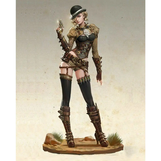 1/18 100mm 3D Print Steampunk Model Kit Beautiful Girl Unpainted - Model-Fan-Store