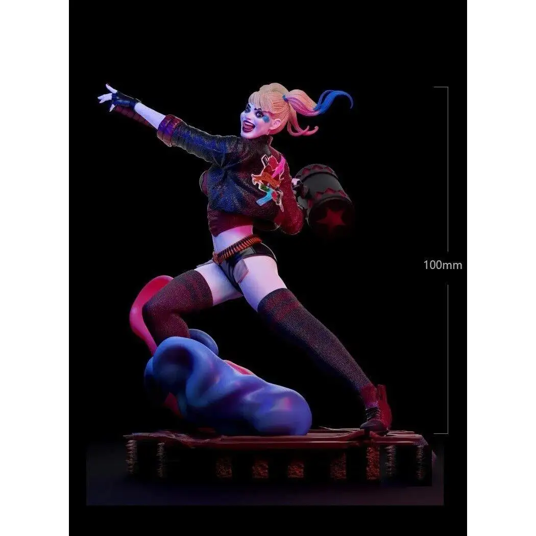 1/18 100mm 3D Print Superhero Model Kit Harley Quinn Beautiful Girl Unpainted - Model-Fan-Store