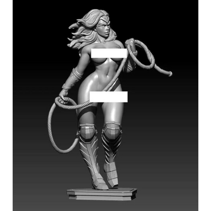 1/18 100mm 3D Print Superhero Model Kit Nudes Wonder Woman Beautiful Girl Unpainted - Model-Fan-Store
