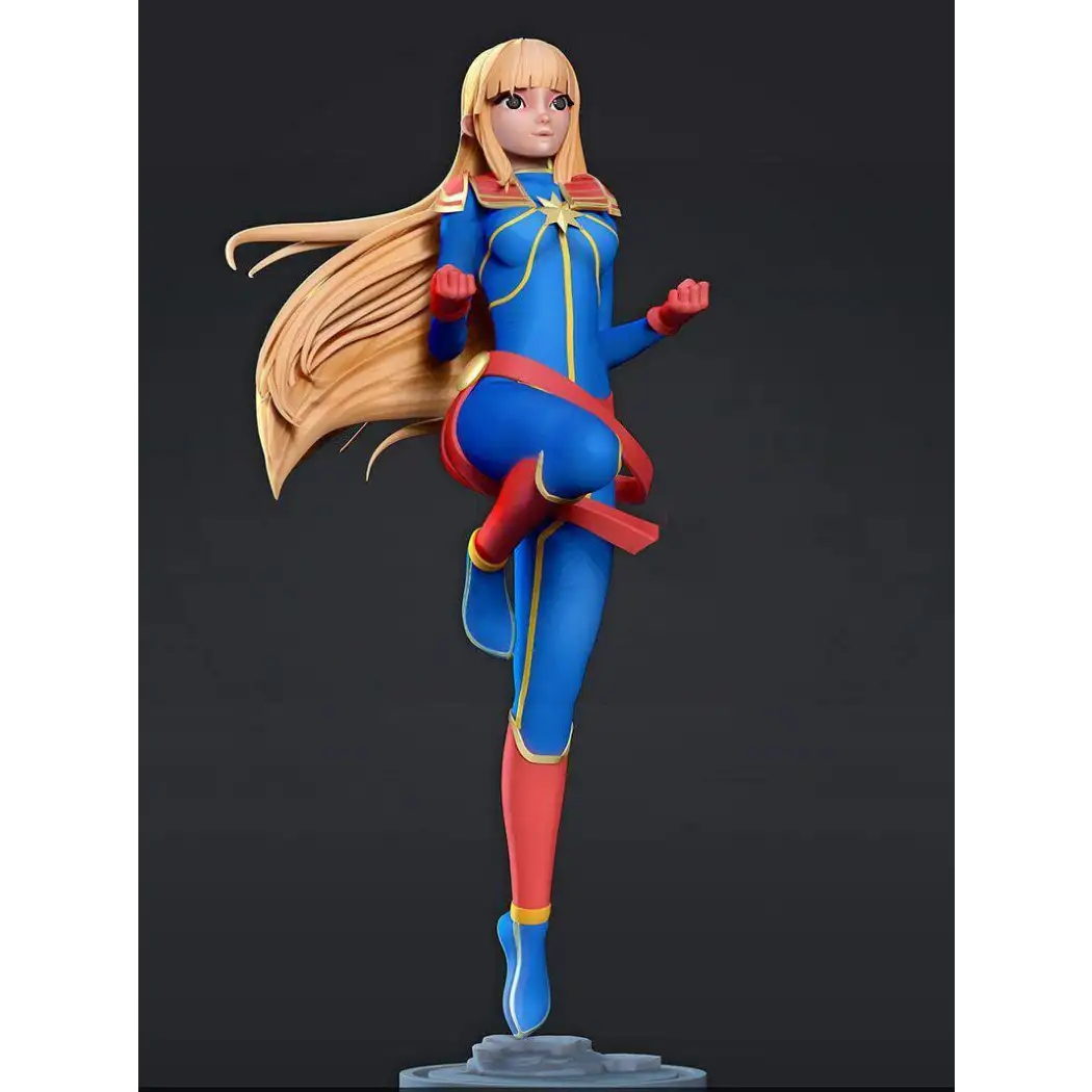 1/18 100mm 3D Print Superhero Model Kit Supergirl Beautiful Girl Unpainted - Model-Fan-Store