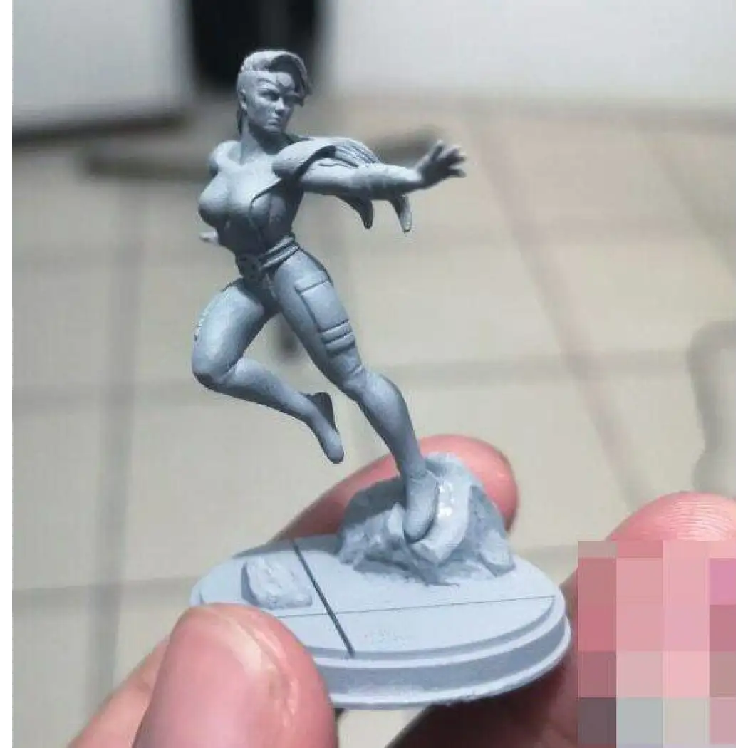 1/18 100mm 3D Print Superhero Model Kit Woman Beautiful Girl Unpainted ...