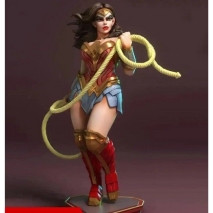 1/18 100mm 3D Print Superhero Model Kit Nudes Wonder Woman Girl Unpainted