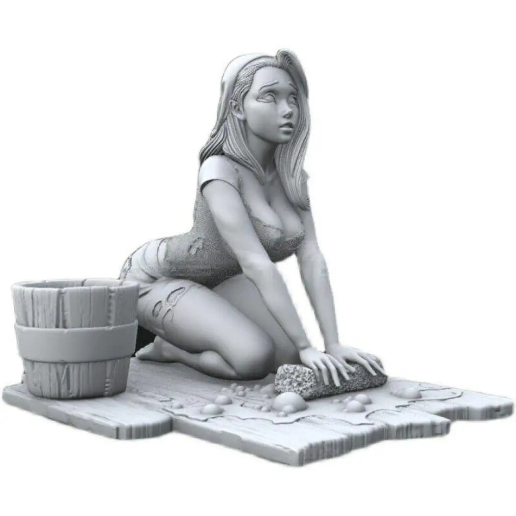 1/18 60mm 3D Print Model Kit Beautiful Girl Woman Maid Cinderella Unpainted - Model-Fan-Store