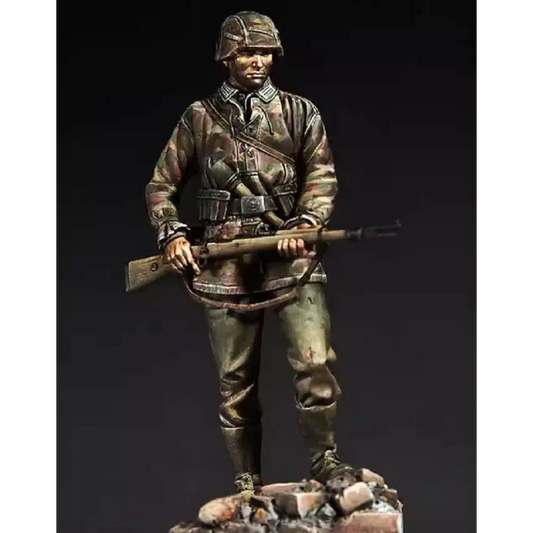 1/18 90mm Resin Model Kit German Soldier Panzer Grenadier WW2 Unpainted - Model-Fan-Store