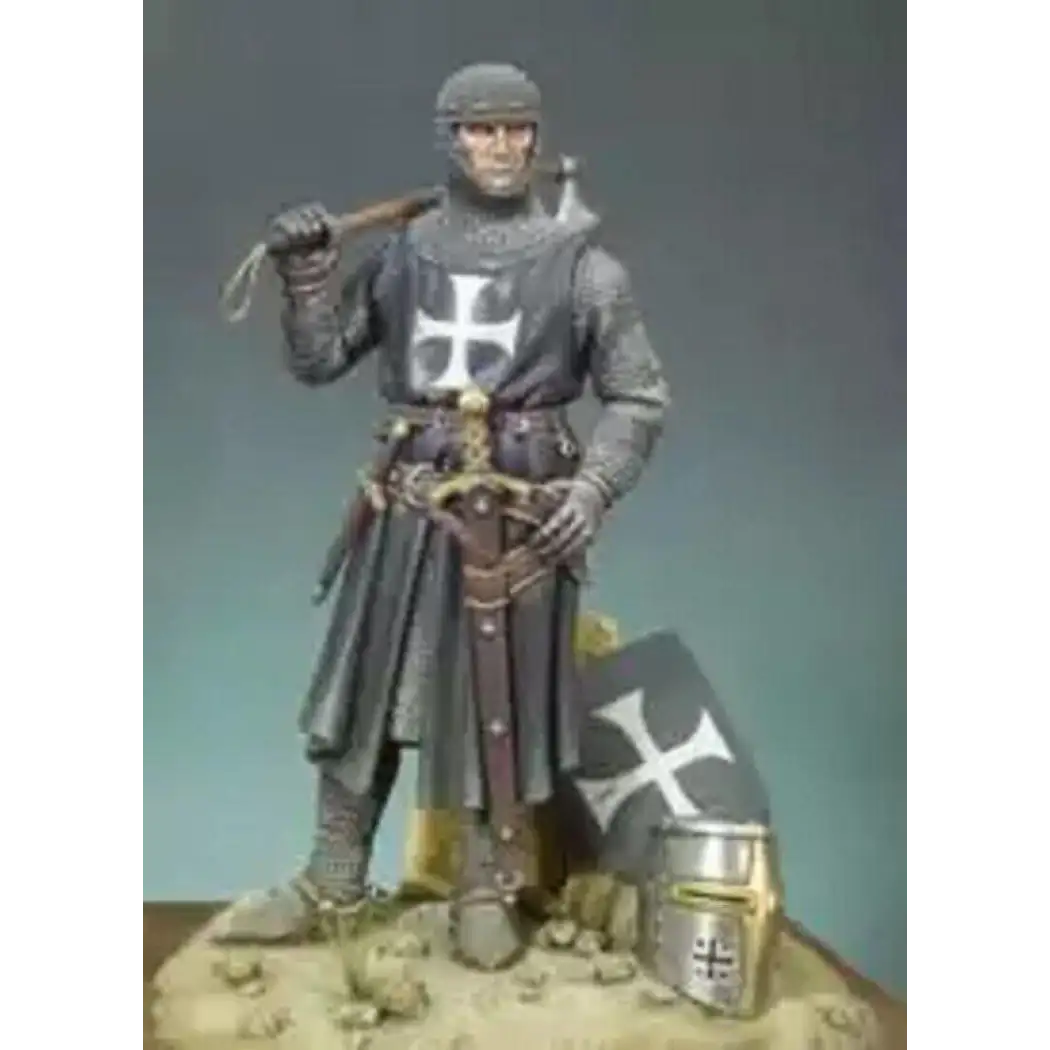 1/18 90mm Resin Model Kit Medieval Knight Crusader Warrior Unpainted - Model-Fan-Store