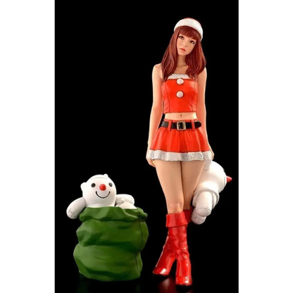 1/20 85mm Resin Model Kit Christmas Dress Beautiful Girl Unpainted - Model-Fan-Store