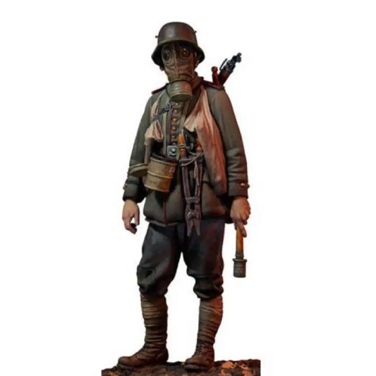 1/20 90mm Resin Model Kit German Soldier Stormtrooper WW2 Unpainted - Model-Fan-Store