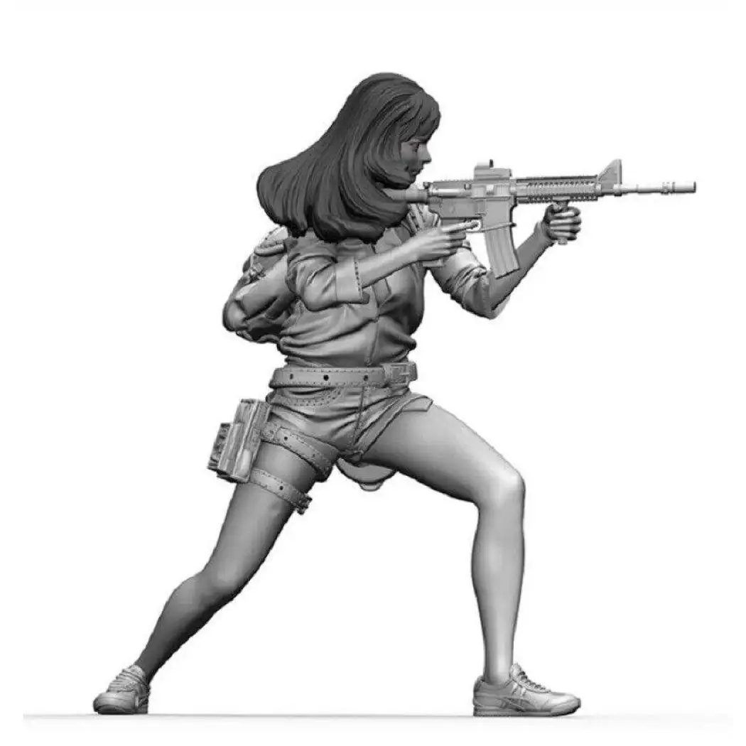 1/20 Resin Model Kit Beautiful Girl Woman Shooter Soldier Unpainted B3 - Model-Fan-Store