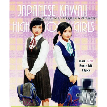 1/20 Resin Model Kit Modern Japanese Girl Schoolgirls Unpainted - Model-Fan-Store