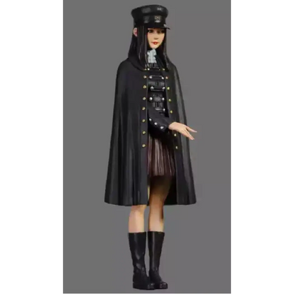 1/22 85mm Resin Model Kit Black Coat Beautiful Girl Winter Unpainted - Model-Fan-Store