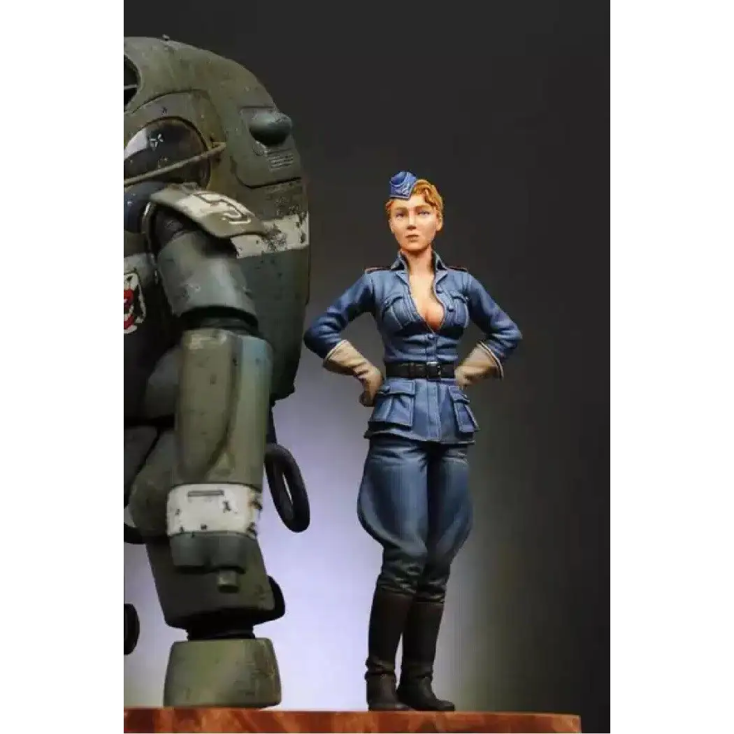 1/22 85mm Resin Model Kit Standing Beautiful Girl Sergeant Pilot WW2 Pin Up Unpainted - Model-Fan-Store