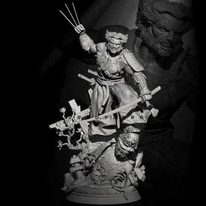 1/24 100mm Resin Superhero Model Kit Samurai Wolverine Unpainted - Model-Fan-Store