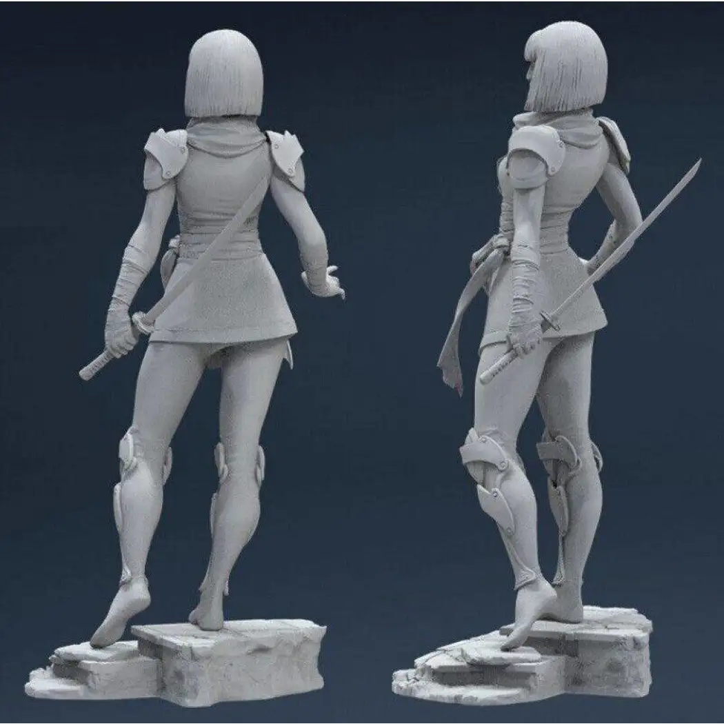 1/24 3D Print Model Kit Asian Beautiful Girl Fantasy Warrior Unpainted - Model-Fan-Store