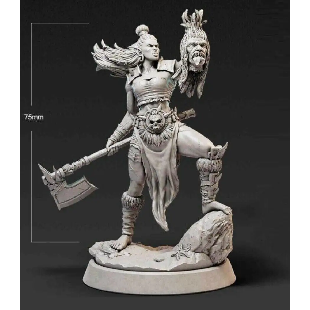 1/24 3D Print Model Kit Girl Orc Barbarian Warrior Warcraft Unpainted - Model-Fan-Store