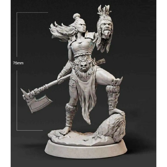 1/24 3D Print Model Kit Girl Orc Barbarian Warrior Warcraft Unpainted - Model-Fan-Store