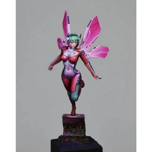 1/24 75mm 3D Print Cyberpunk Model Kit Beautiful Girl Woman Fairy Unpainted - Model-Fan-Store