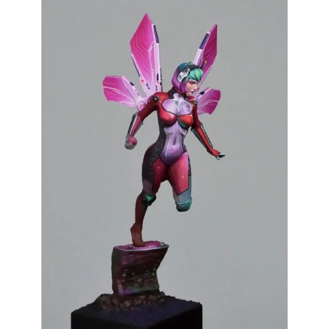 1/24 75mm 3D Print Cyberpunk Model Kit Beautiful Girl Woman Fairy Unpainted - Model-Fan-Store