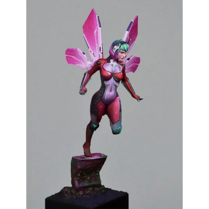 1/24 75mm 3D Print Cyberpunk Model Kit Beautiful Girl Woman Fairy Unpainted - Model-Fan-Store