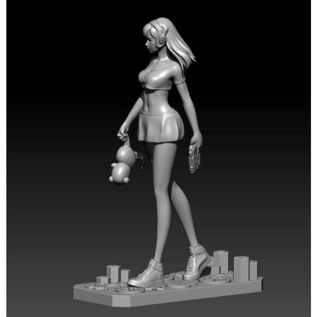 1/24 75mm 3D Print Model Kit Asian Beautiful Girl Elf Fantasy Unpainted - Model-Fan-Store