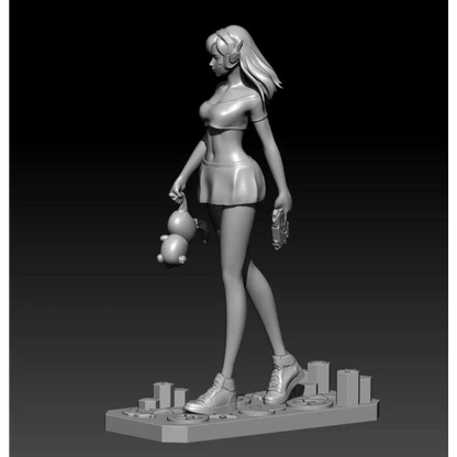 1/24 75mm 3D Print Model Kit Asian Beautiful Girl Elf Fantasy Unpainted - Model-Fan-Store