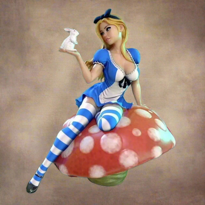 1/32 1/24 1/18 1/16 3D Print Model Kit Beautiful Girl Alice in Wonderland Unpainted