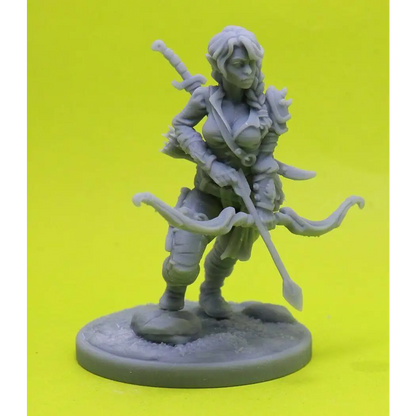 1/24 75mm 3D Print Model Kit Beautiful Girl Archer Huntress Unpainted - Model-Fan-Store