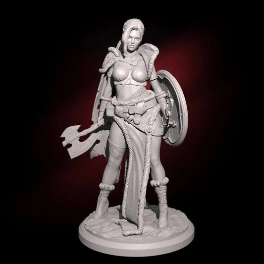 1/24 75mm 3D Print Model Kit Beautiful Girl Barbarian Fantasy Unpainted - Model-Fan-Store