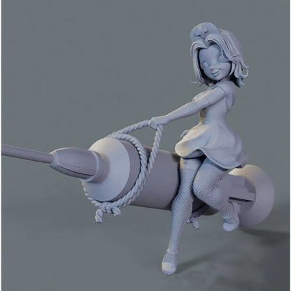 1/24 75mm 3D Print Model Kit Beautiful Girl Beautiful Nurse Unpainted - Model-Fan-Store