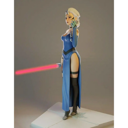 1/24 75mm 3D Print Model Kit Beautiful Girl Elsa Darth Fantasy Unpainted - Model-Fan-Store