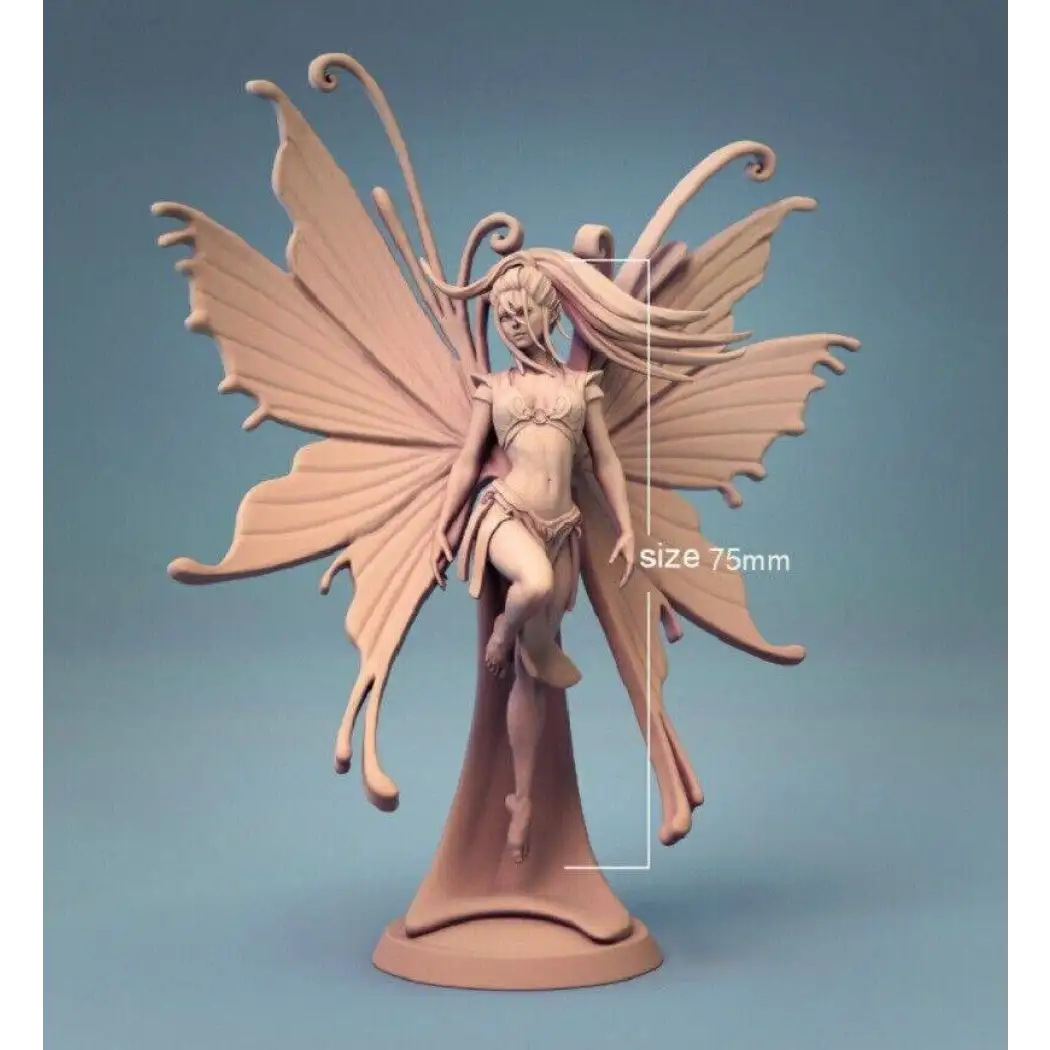 1/24 75mm 3D Print Model Kit Beautiful Girl Fairy Butterfly Unpainted - Model-Fan-Store