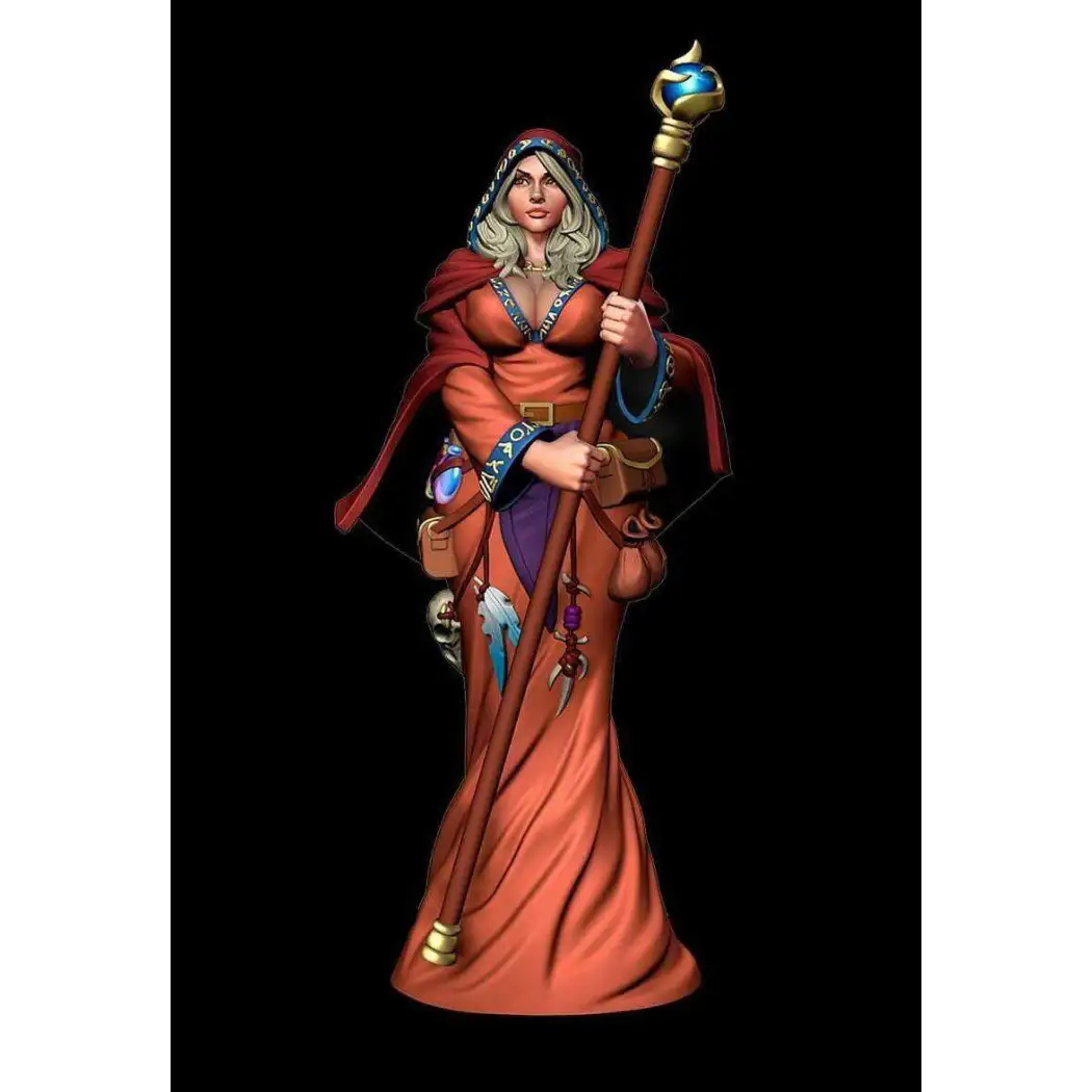 1/24 75mm 3D Print Model Kit Beautiful Girl Prinсess Wizard Unpainted ...