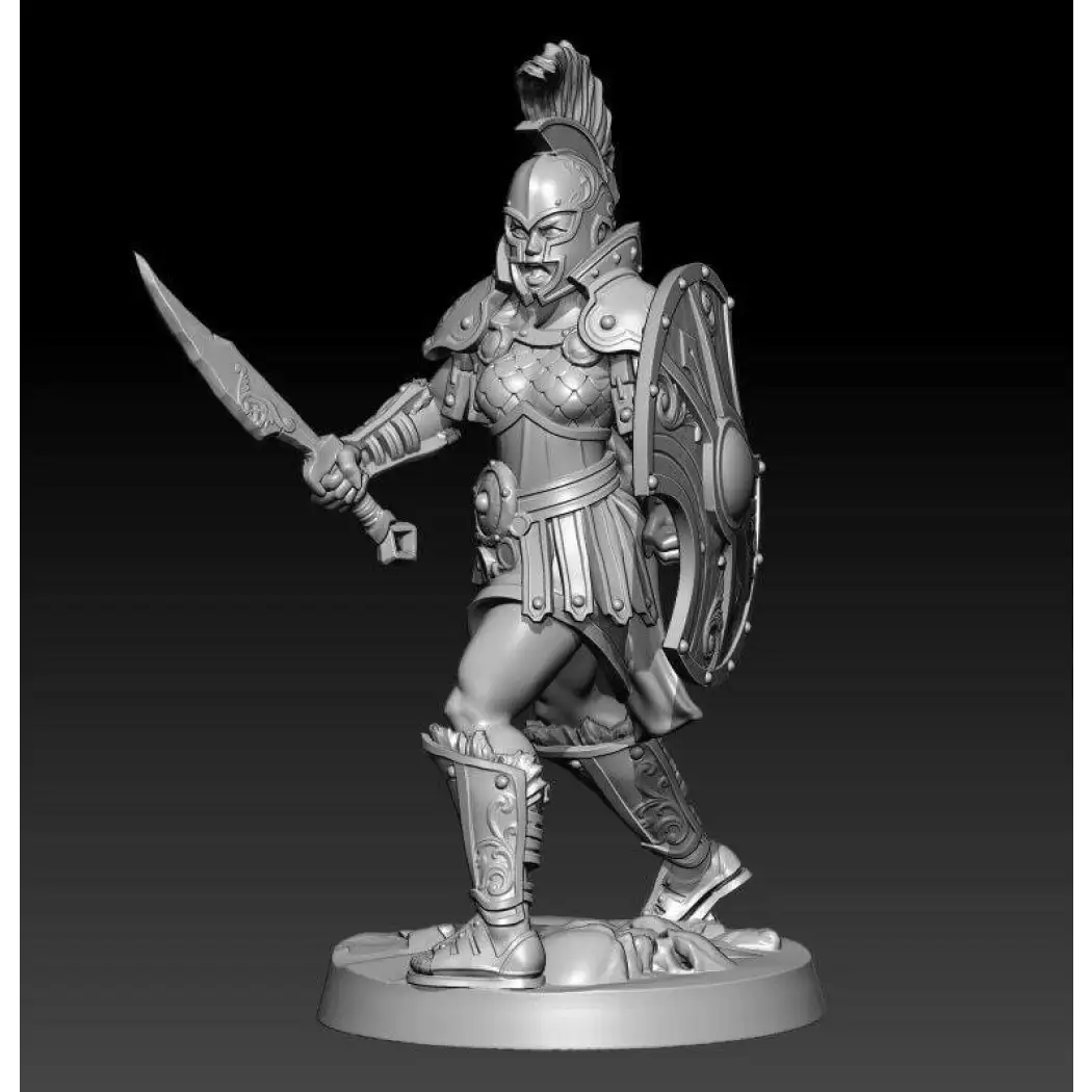 1/24 75mm 3D Print Model Kit Beautiful Girl Roman Warrior Fantasy Unpainted - Model-Fan-Store