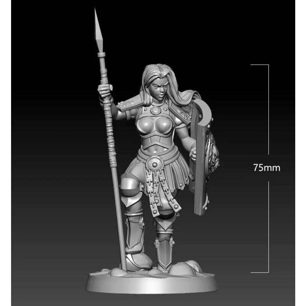 1/24 75mm 3D Print Model Kit Beautiful Girl Roman Warrior Fantasy Unpainted - Model-Fan-Store