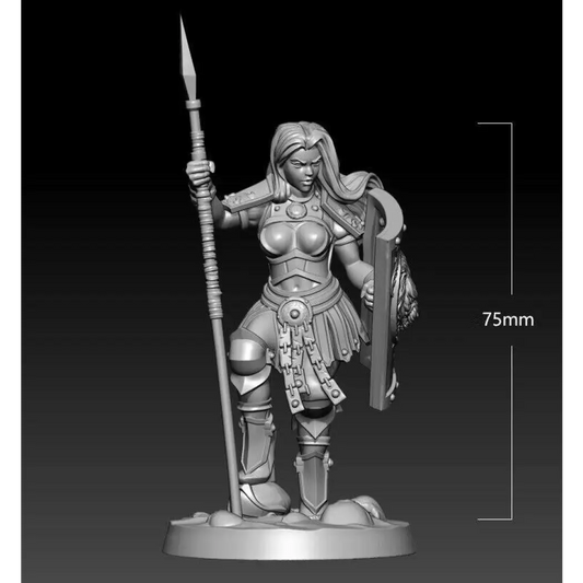 1/24 75mm 3D Print Model Kit Beautiful Girl Roman Warrior Fantasy Unpainted - Model-Fan-Store