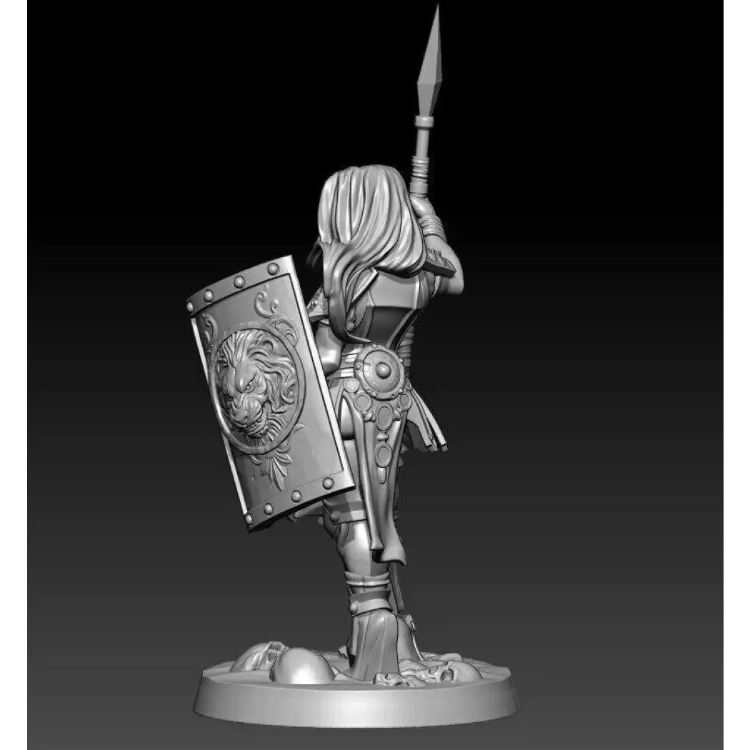 1/24 75mm 3D Print Model Kit Beautiful Girl Roman Warrior Fantasy Unpainted - Model-Fan-Store