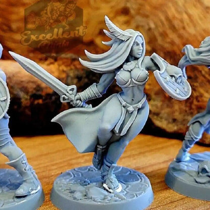 1/24 75mm 3D Print Model Kit Beautiful Girl Warrior Elf Unpainted - Model-Fan-Store