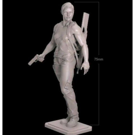 1/24 75mm 3D Print Model Kit Beautiful Girl Warrior Survivor Hunter Unpainted - Model-Fan-Store