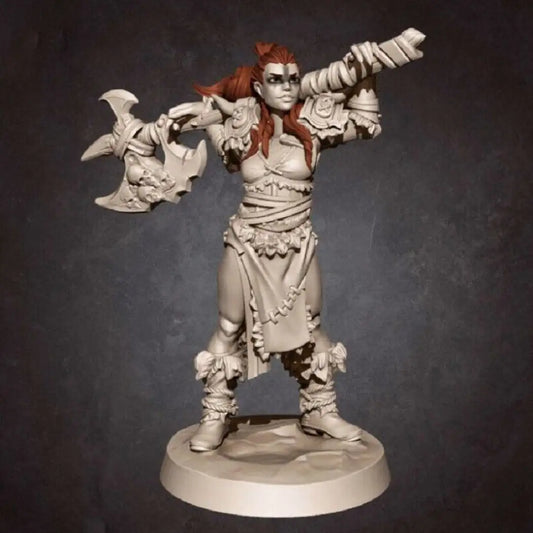 1/24 75mm 3D Print Model Kit Beautiful Girl Woman Barbarian Unpainted - Model-Fan-Store