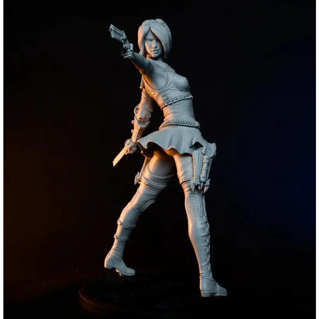 1/24 75mm 3D Print Model Kit Beautiful Girl Woman Spy Agent Unpainted - Model-Fan-Store