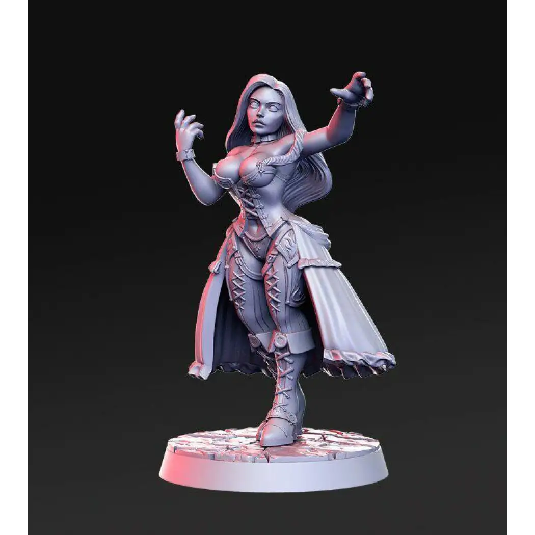 Unpainted Model Kit 1/24 75mm 3D Print Model Kit Beautiful Girl Woman Traveler Unpainted ...
