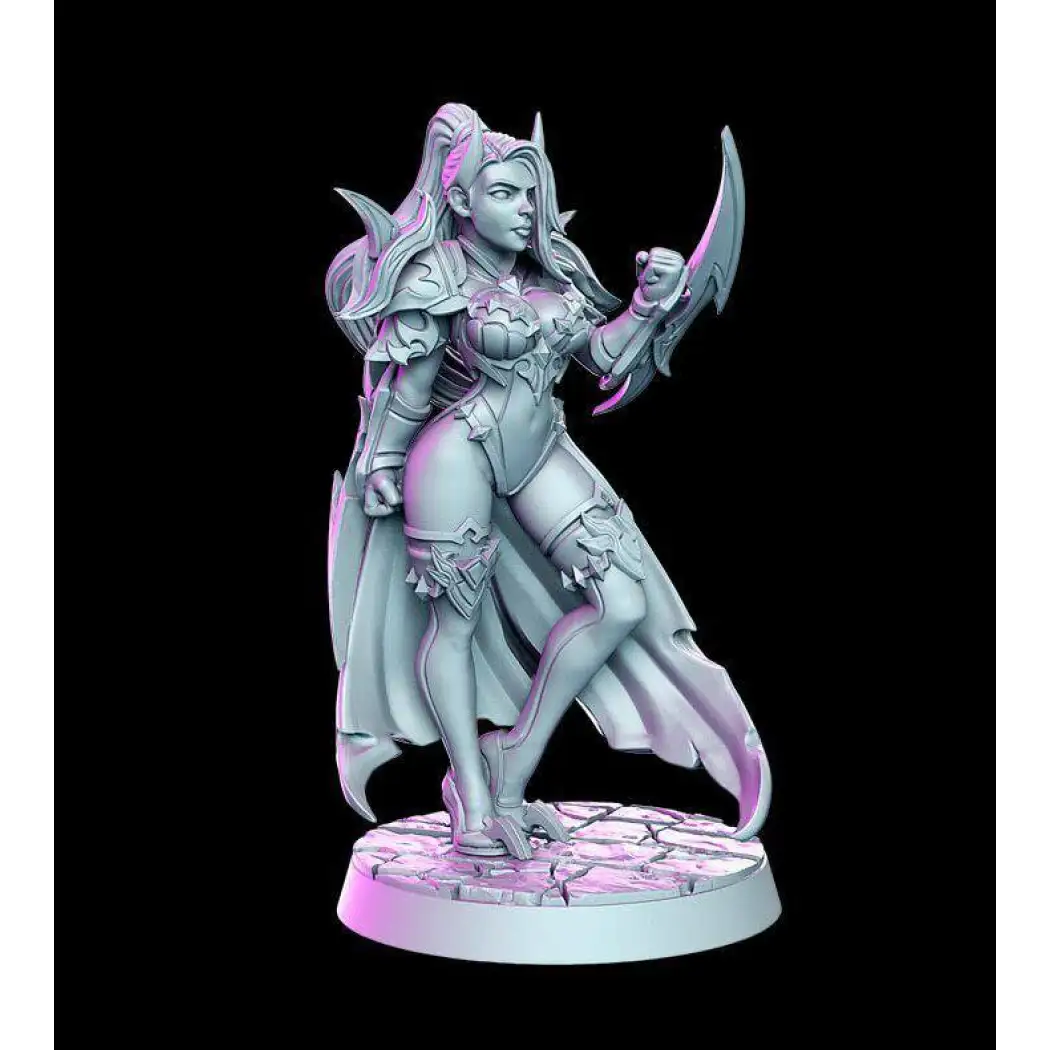 1/24 75mm 3D Print Model Kit Beautiful Girl Woman Warrior Unpainted - Model-Fan-Store