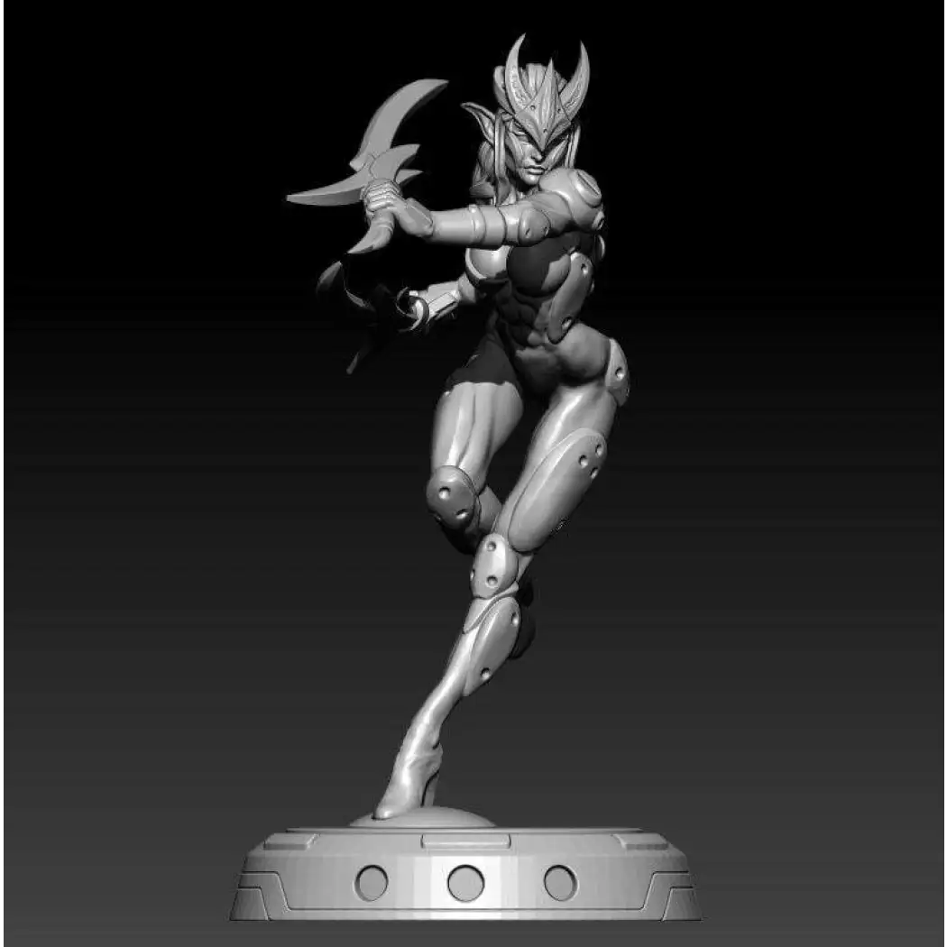 1/24 75mm 3D Print Model Kit Elf Girl Warrior Warcraft Unpainted - Model-Fan-Store