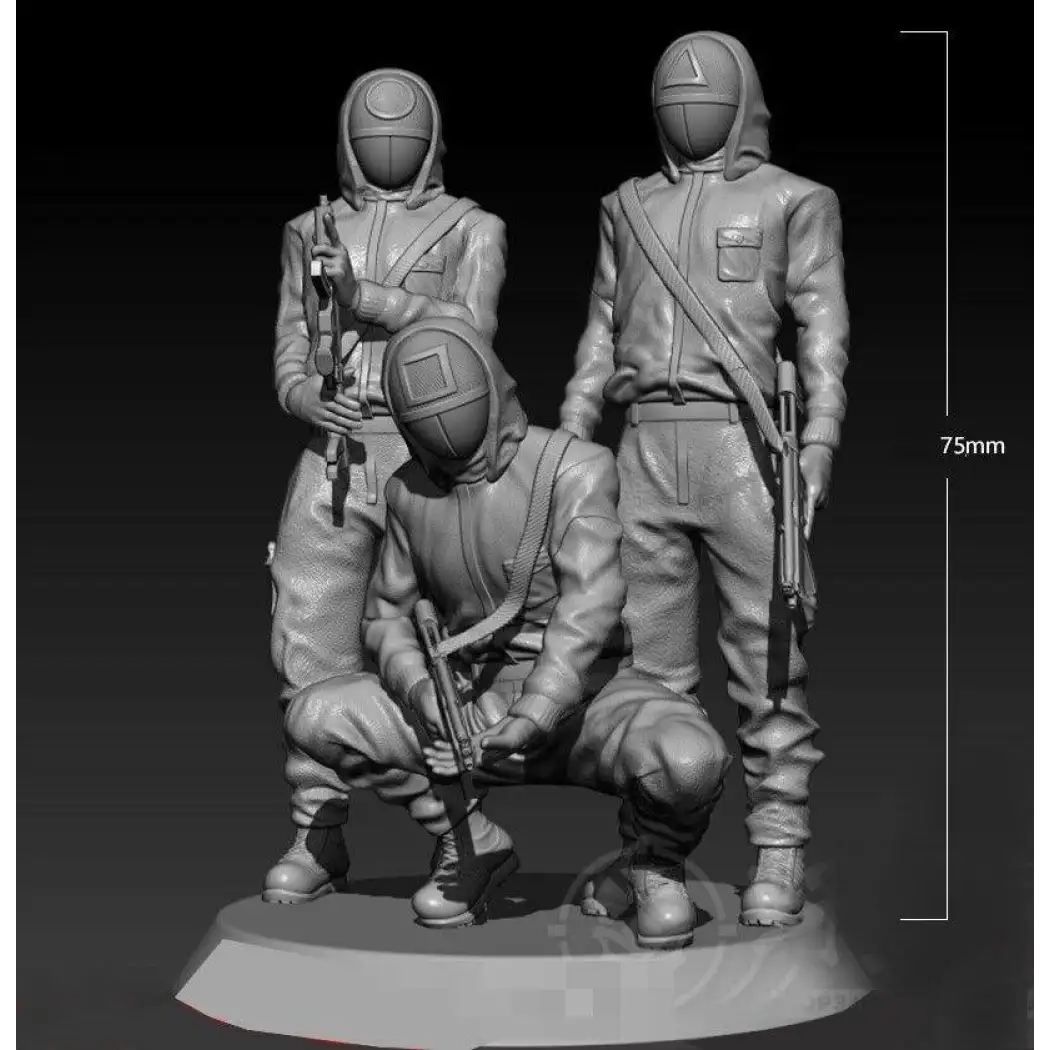 1/24 75mm 3D Print Model Kit Game Squid Gamers Servants Movie Unpainted - Model-Fan-Store